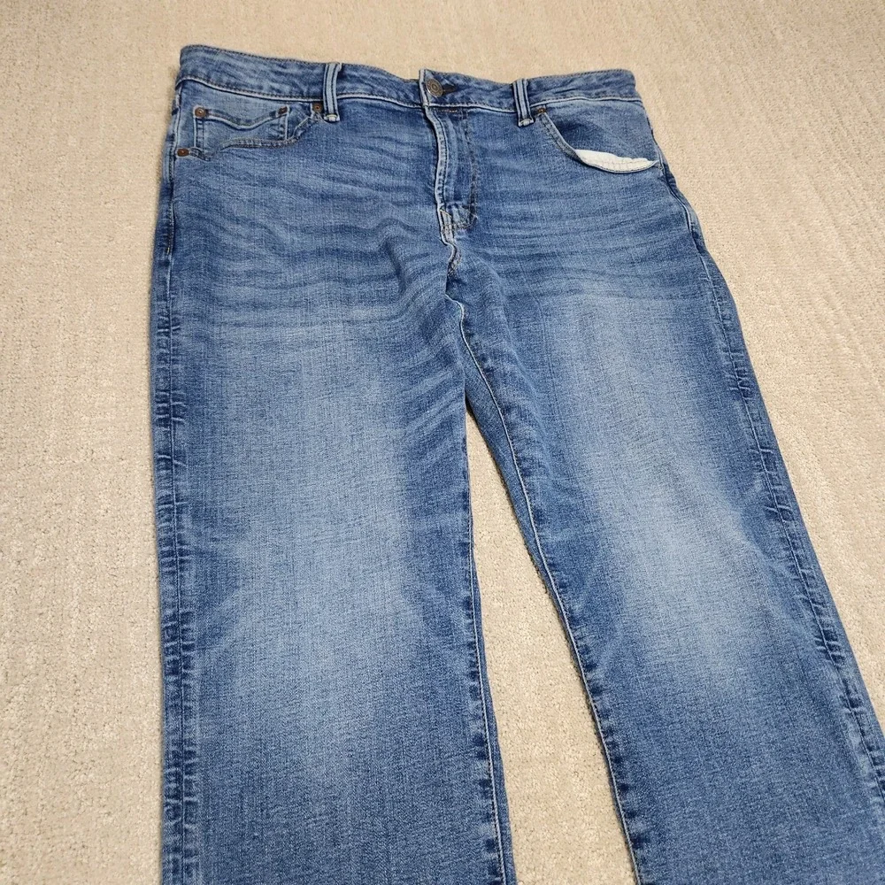 American Eagle Men 36x29‎ *READ Slim Straight Stretch Denim Whiskers Marble